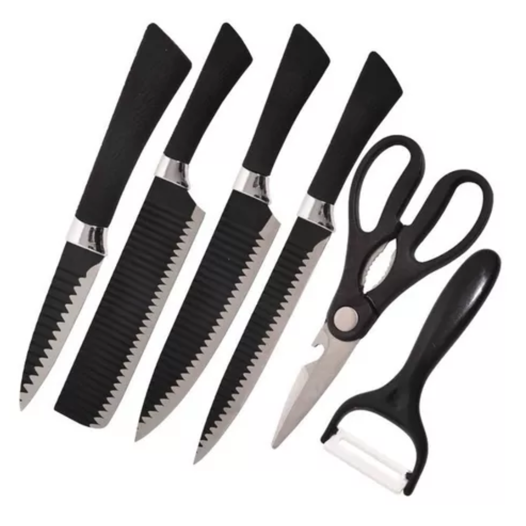 Juego cuchillo 6 pza borde D PJ-94