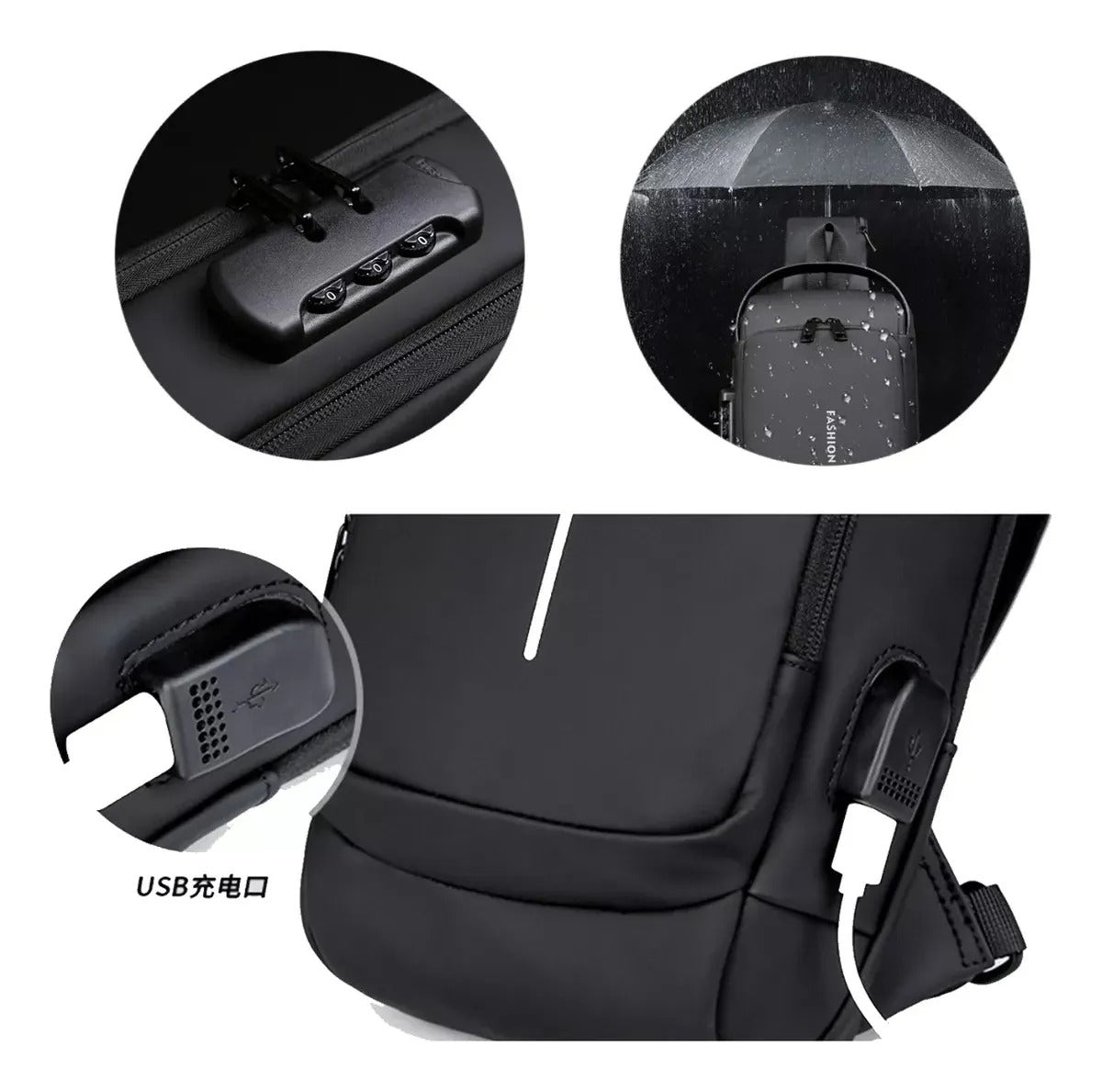 Bolso antirrobo impermeable morral bando
