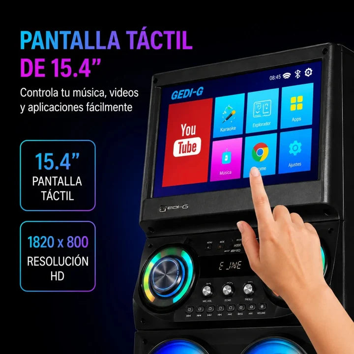 Parlante Torre Android Bluetooth Doble 12 Pulgadas Con Pantalla Táctil GD-1419 B2B