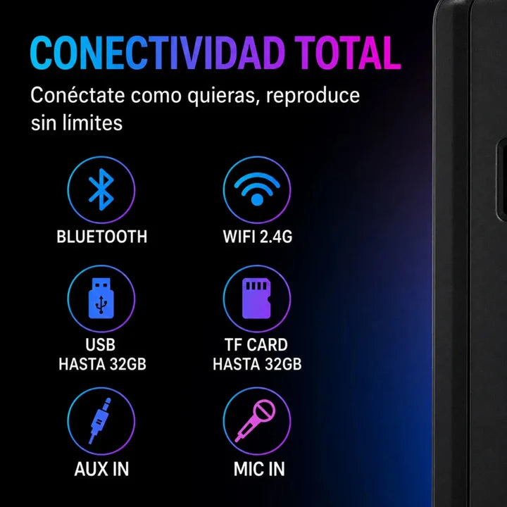 Parlante Torre Android Bluetooth Doble 12 Pulgadas Con Pantalla Táctil GD-1419 B2B