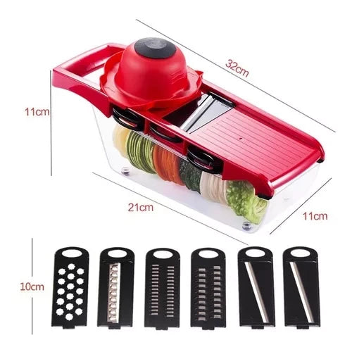 Rallador De Verduras Mandoline 6 en 1