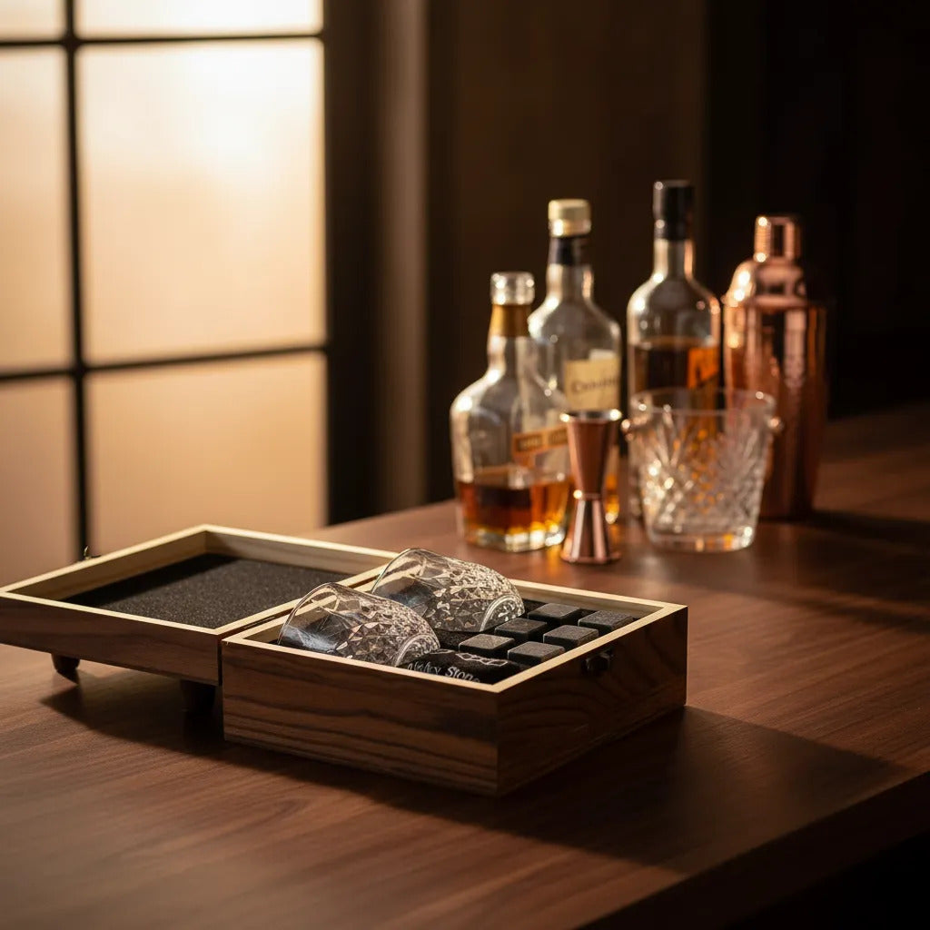 Set whisky con estuche elegancia