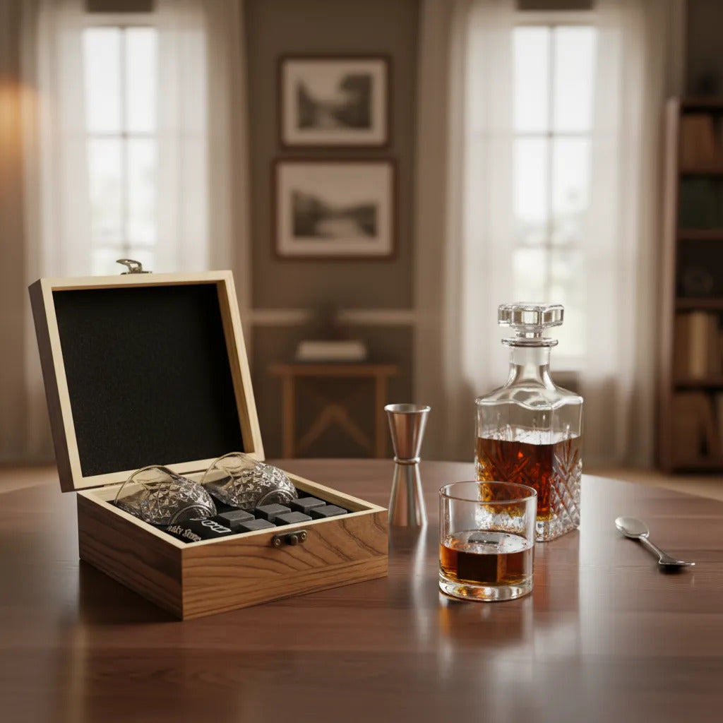 Set whisky con estuche elegancia